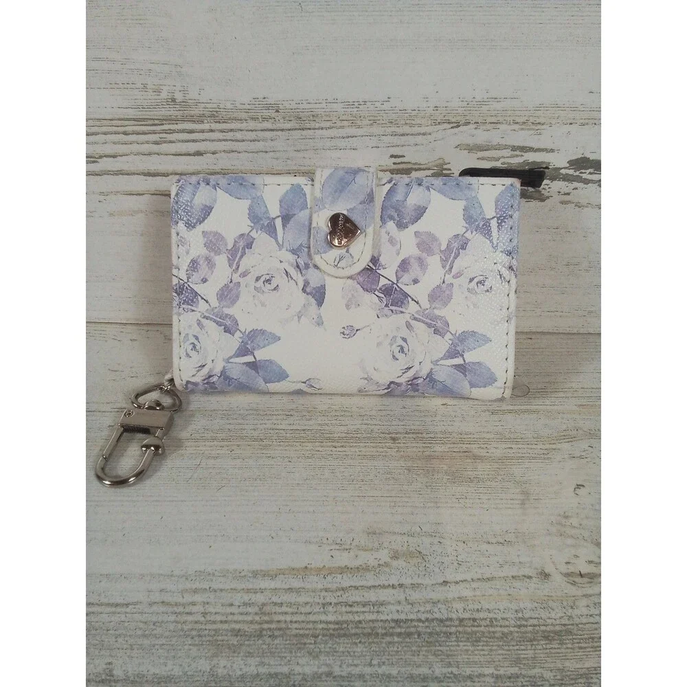 Betsey Johnson Purple White floral Mini Wallet